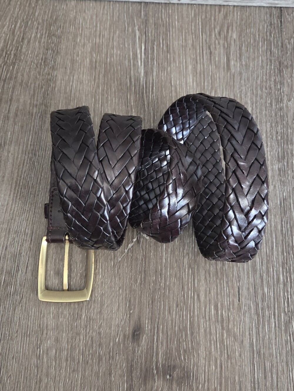 Orvis Men's Braided Leather Belt in Dark Brown Size 46